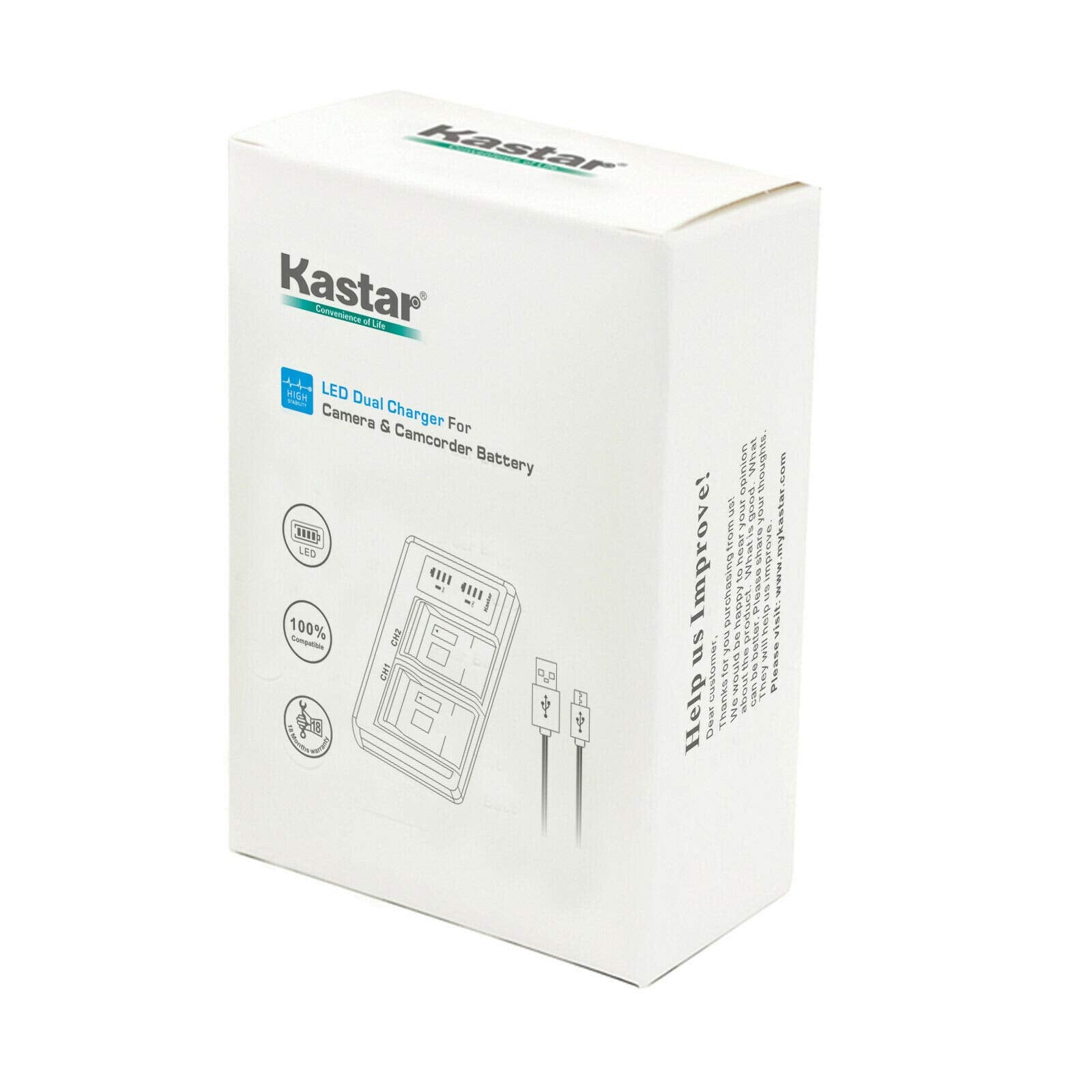 Kastar - Paquete de 2 baterías NP-BX1 y cargador USB LTD2 de repuesto para cámara Sony Vlog ZV-1, Cyber-Shot DSC-H400, Cyber-Shot DSC-HX300, Cyber-Shot DSC-HX400, Cyber-Shot DSC-HX400V, Cyber-Shot