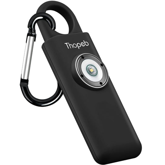 Alarma de Seguridad Personal Thopeb Carbón con Sirena de 130 dB y Luz LED para Mujer