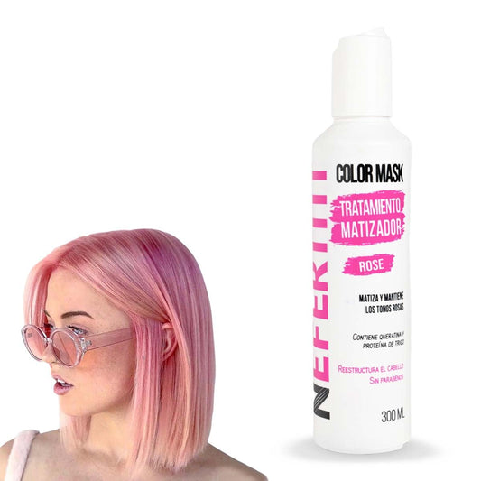 Tratamiento Capilar Nefertiti Rosa Con Keratina y Proteína De Trigo Sin Parabenos