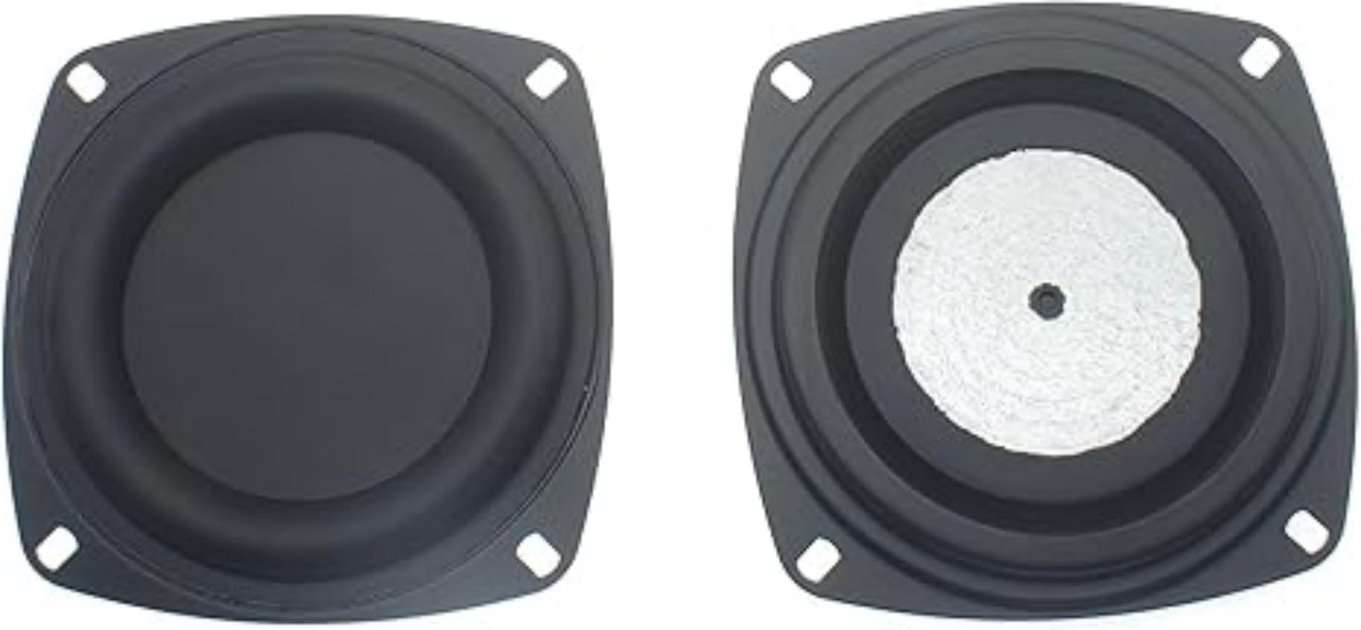 Película de radiador pasivo para subwoofer, membrana de altavoz de graves de 4 pulgadas, paquete de 2, reparación de altavoces de bricolaje (cuadrado)
