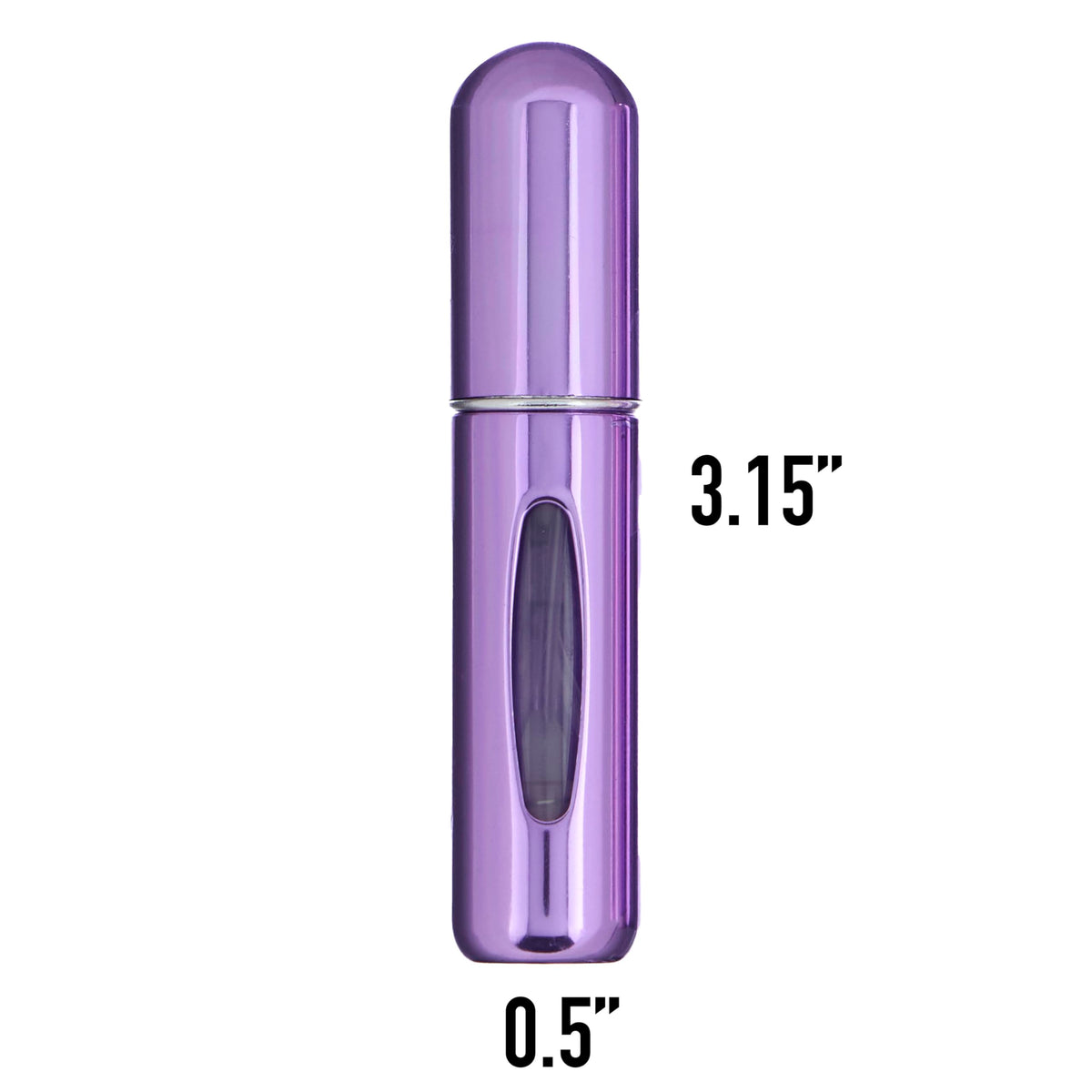 Expressions ANPC17311 - Juego de atomizadores de perfume recargables de tamaño de viaje de 5 ml, botellas de aluminio pulverizadoras de perfume de color morado, blanco y rosa