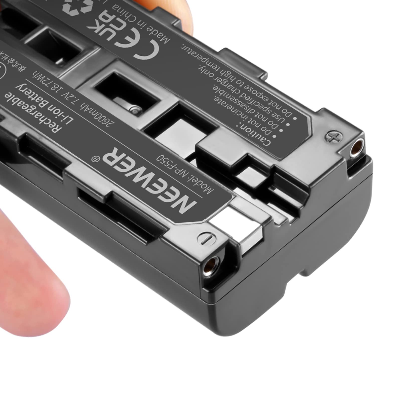 Batería Recargable Li-Ion NEEWER 7,2V 2600mAh para Sony NP-F550 LED y Cámara Vídeo