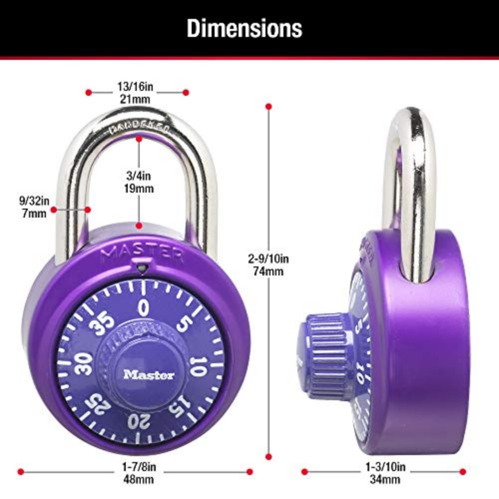 Candado de Combinación Master Lock 4.7 cm Multicolor