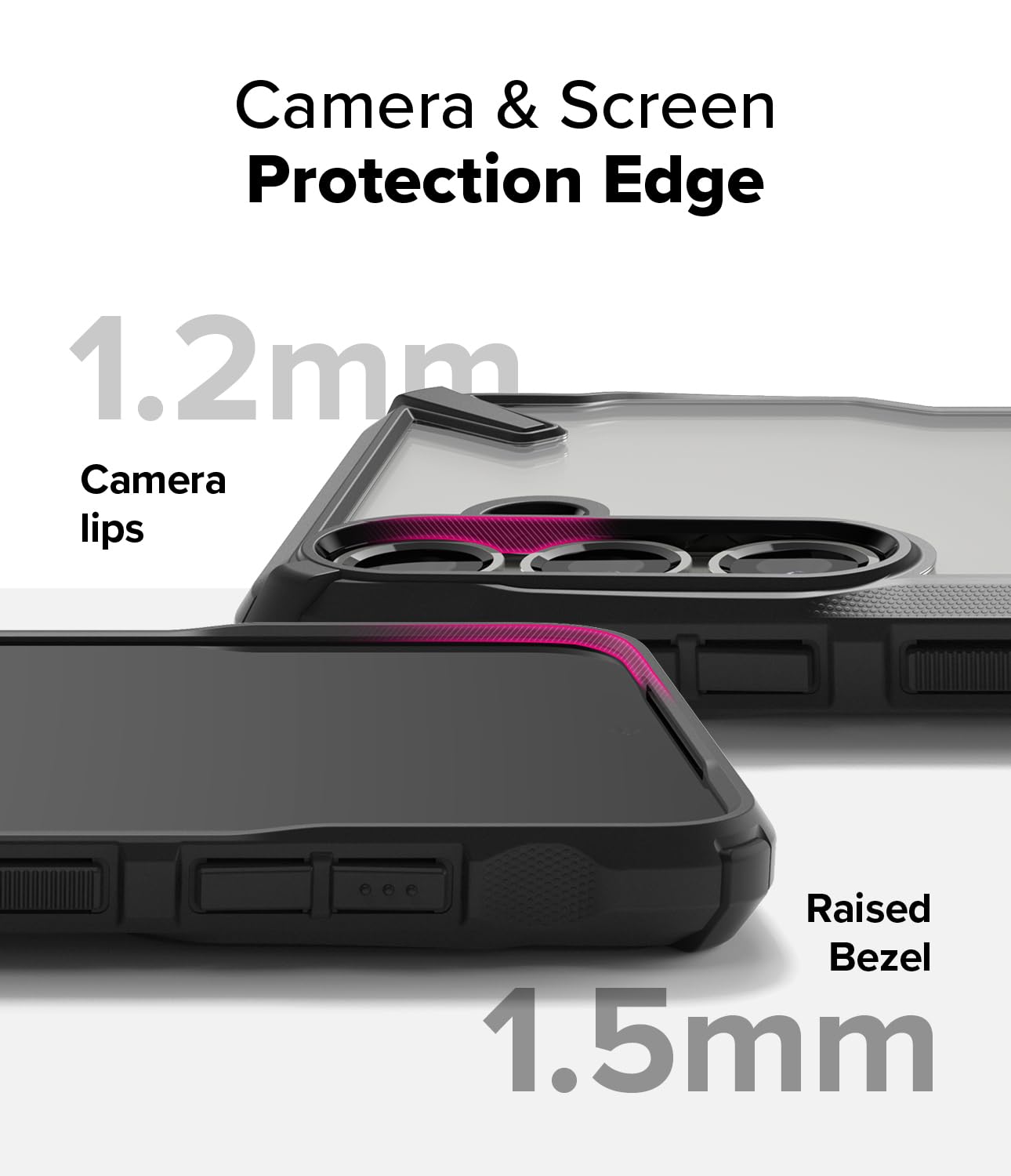 Funda parachoques Ringke Fusion-X Negro Anti-Amarillo Resistente a Impactos Compatible con Samsung Galaxy S24 6.2 Pulgadas (2024)