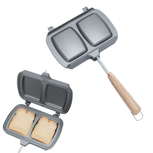 Sartén Antiadherente Con Mango Extraíble De Doble Cara Para Hornear Sándwiches, Tortillas, Frittatas, Tostadas Y Panqueques De Desayuno