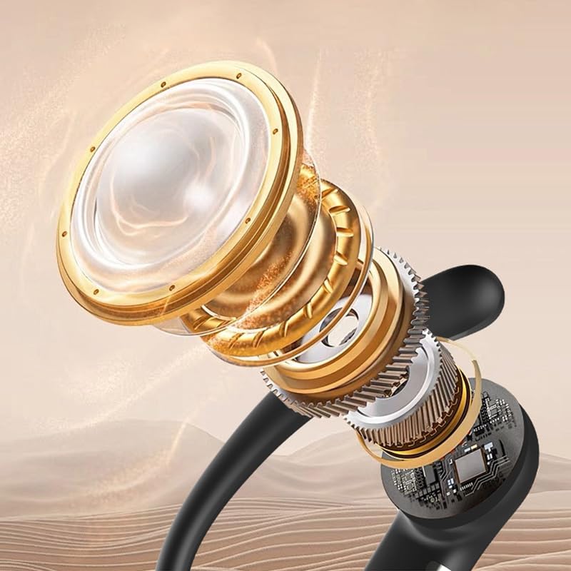 Auriculares Bluetooth Glekyole Albaricoque de Oído Abierto con Micrófono Cancelación de Ruido