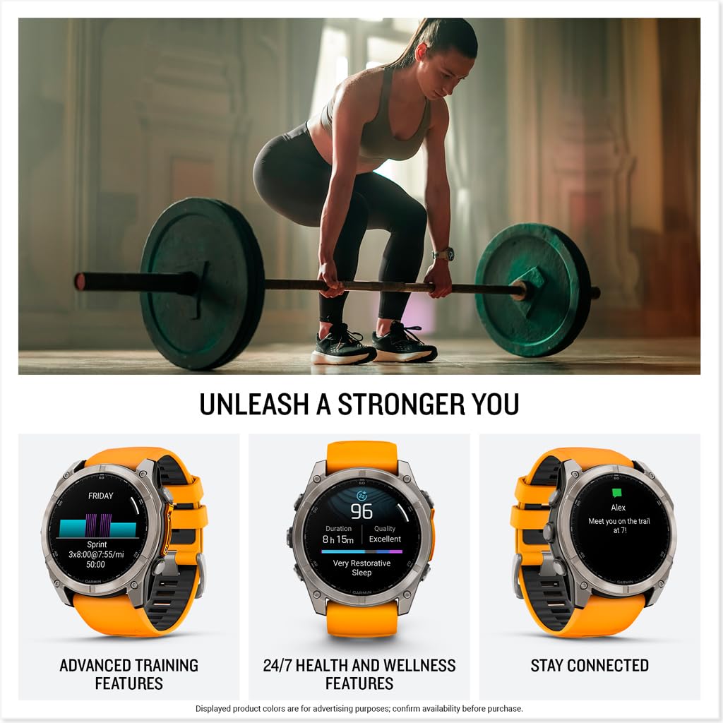 Reloj Garmin Fenix 8 Zafiro Amoled Grafito Naranja 51 mm