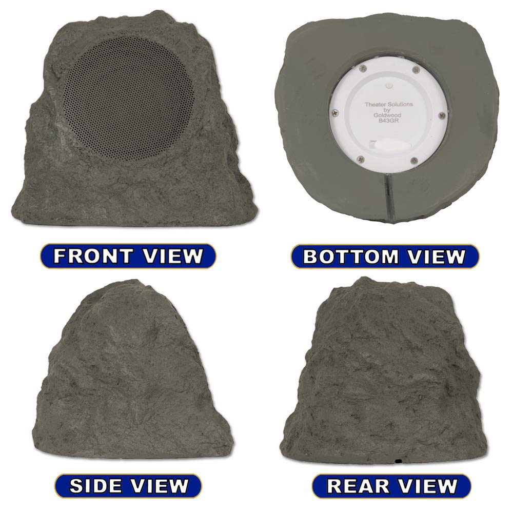 Theater Solutions B43GR - Altavoces inalámbricos (120 W, batería Recargable, Bluetooth, 2 Unidades, conexión de Color Gris Pizarra hasta 99 Altavoces, inalámbricamente, Color Gris Pizarra