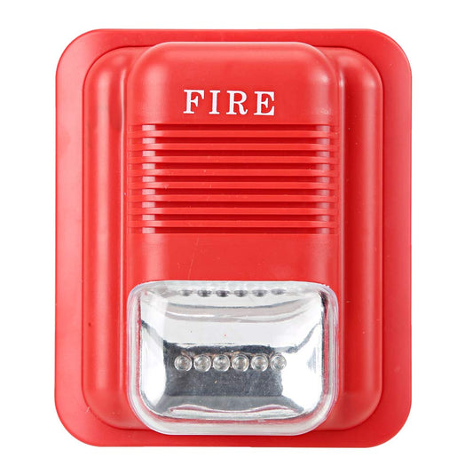 Alarma de Incendio Asixxsix Roja con Advertencia de Luz y Sonido para Casa y Hotel