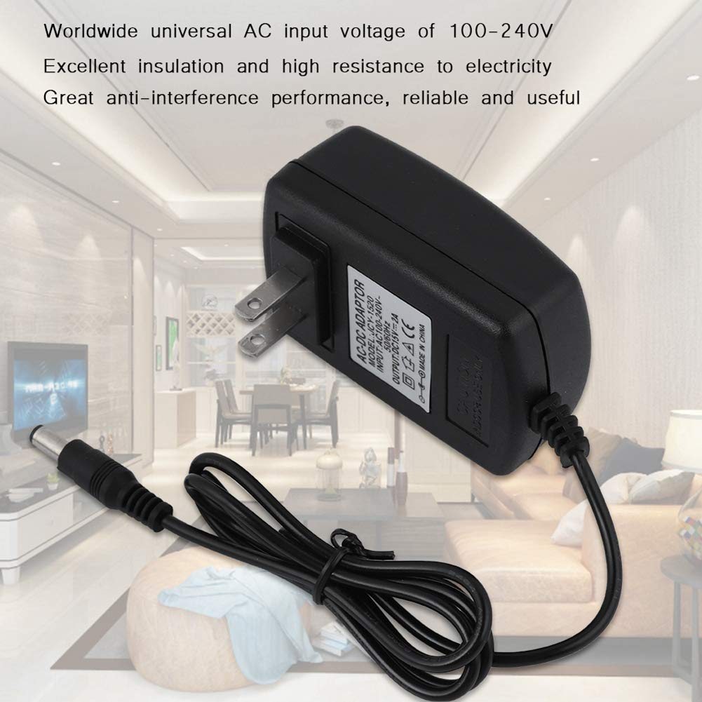 Zopsc Adaptador de Fuente de Alimentación de 15V 2A AC/DC para Consola de Juegos Mini TV 100-240V Enchufe de EE.UU.