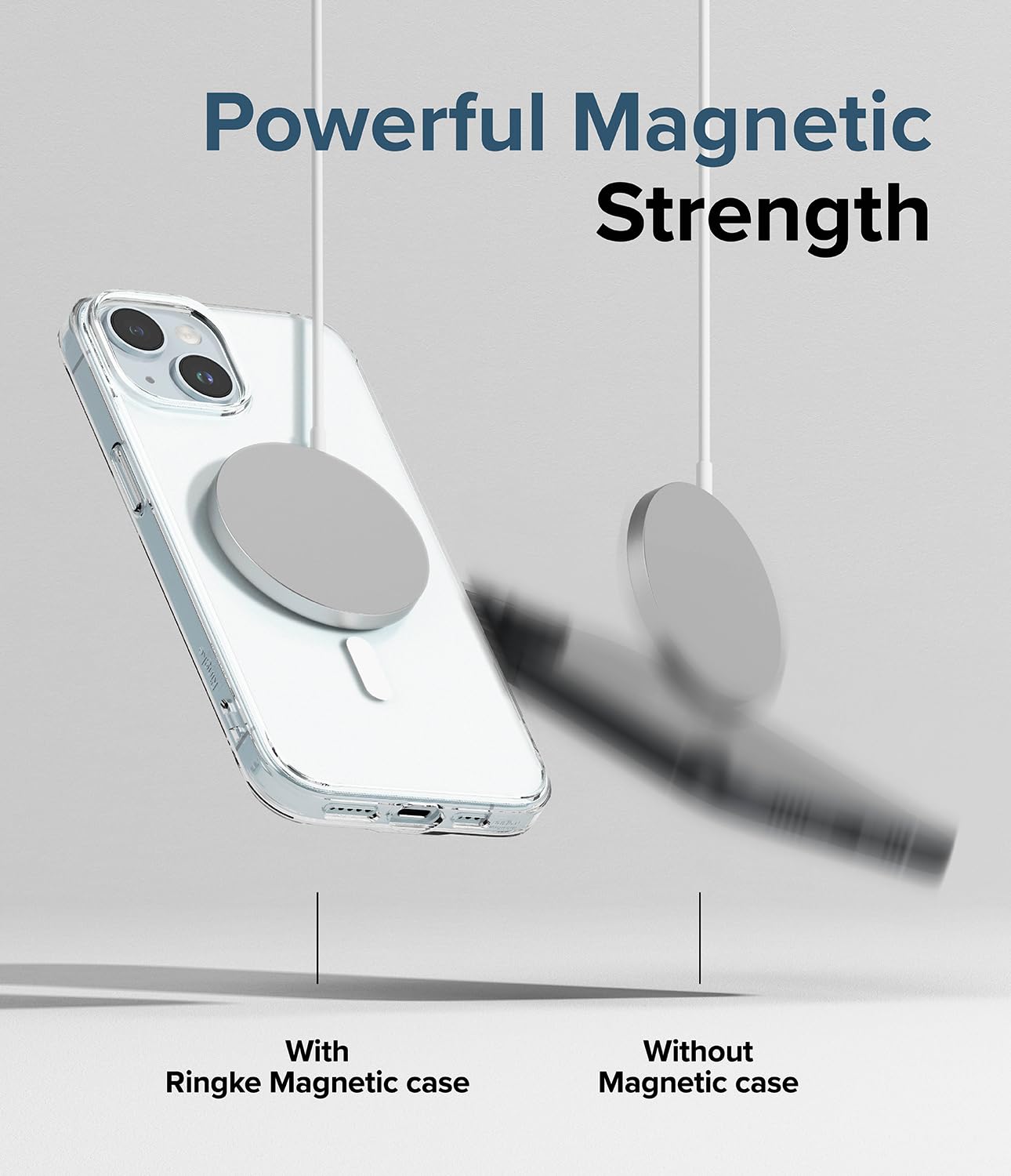 Funda iPhone 15 Ringke Translúcida Mate Antigolpes para Carga MagSafe Matte Clear
