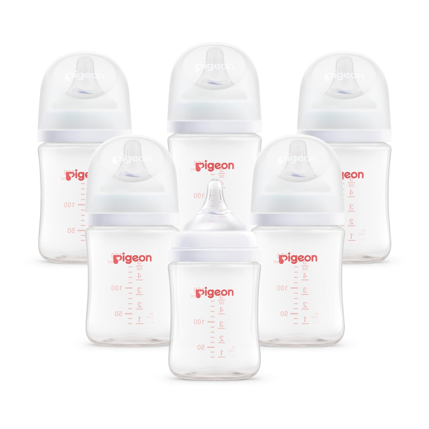 Set de Biberones Pigeon Soft Touch Blanco Boca Ancha Libre BPA