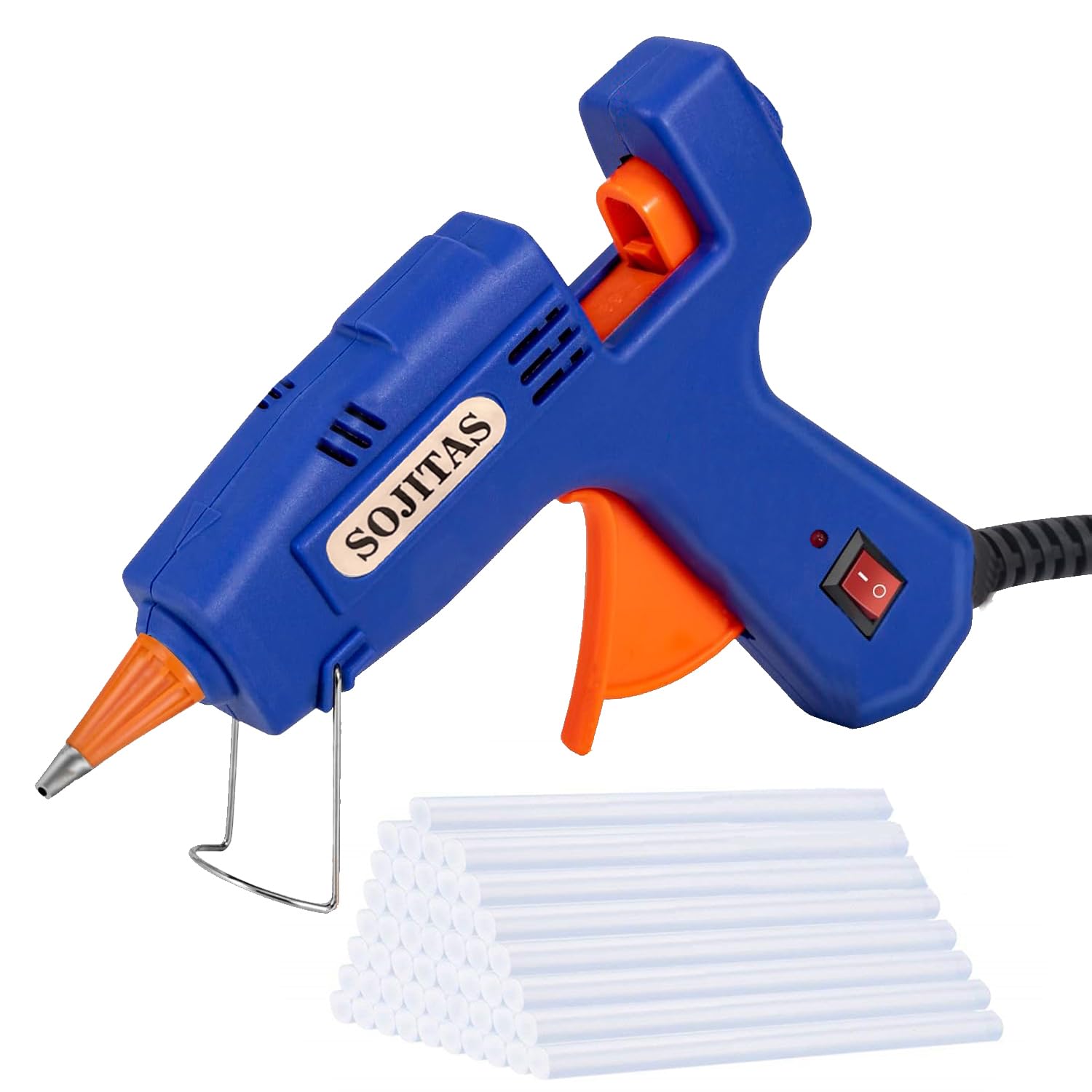 Pistola Mini Sojitas Azul 50 Barras Pegamento Caliente para Bricolaje