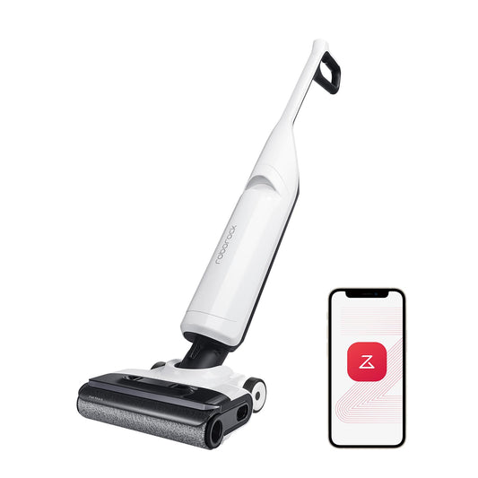 Aspiradora en húmedo y seco Roborock Flexi, diseño FlatReach de 180°, mopa inalámbrica de 17 000 Pa con autolimpieza con Agua Caliente y autosecado, Borde a Borde, mosaicos y Pisos Duros