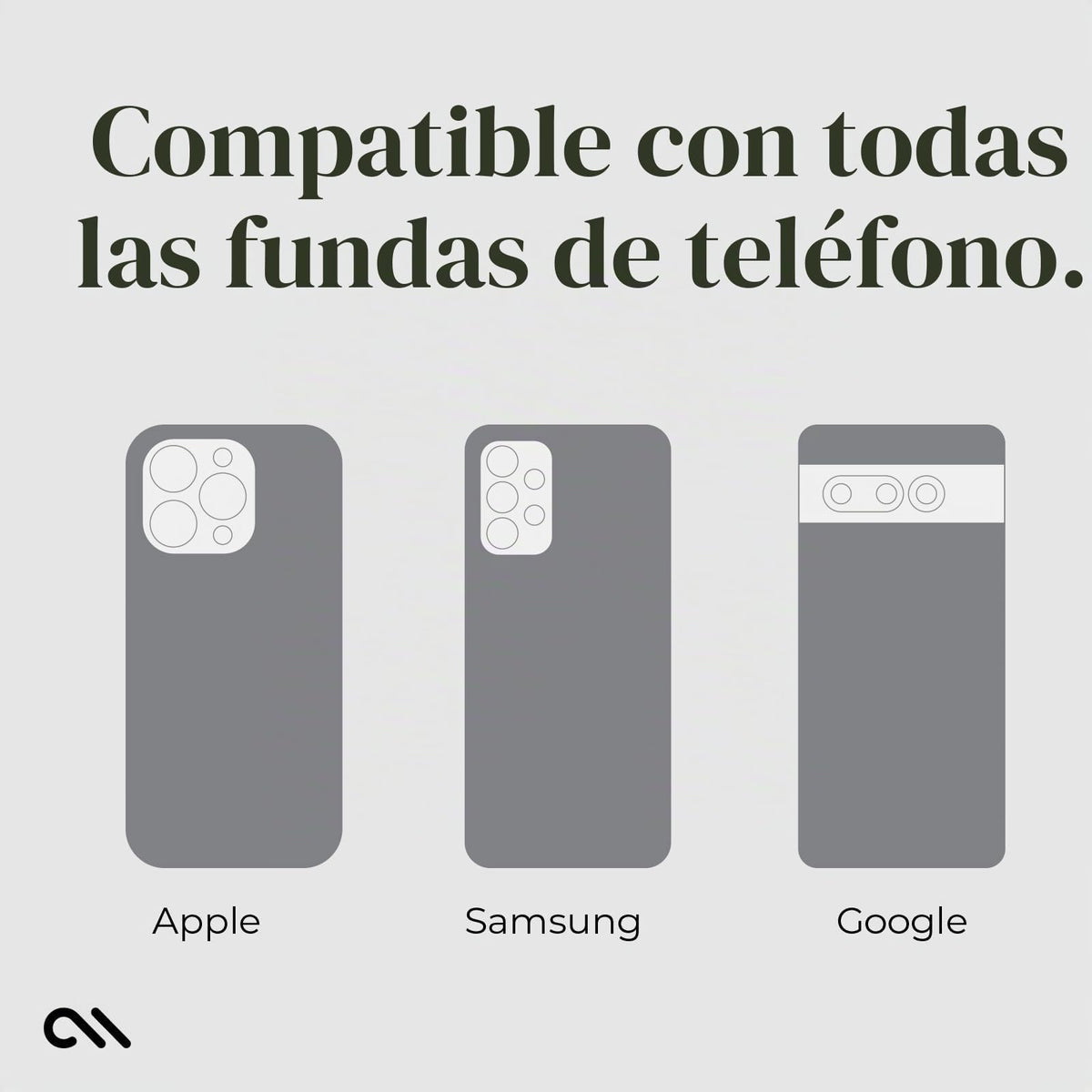 Soporte Calcomanía Teléfono Case-Mate Negro Antideslizante Manos Libres para Creadores de Contenido