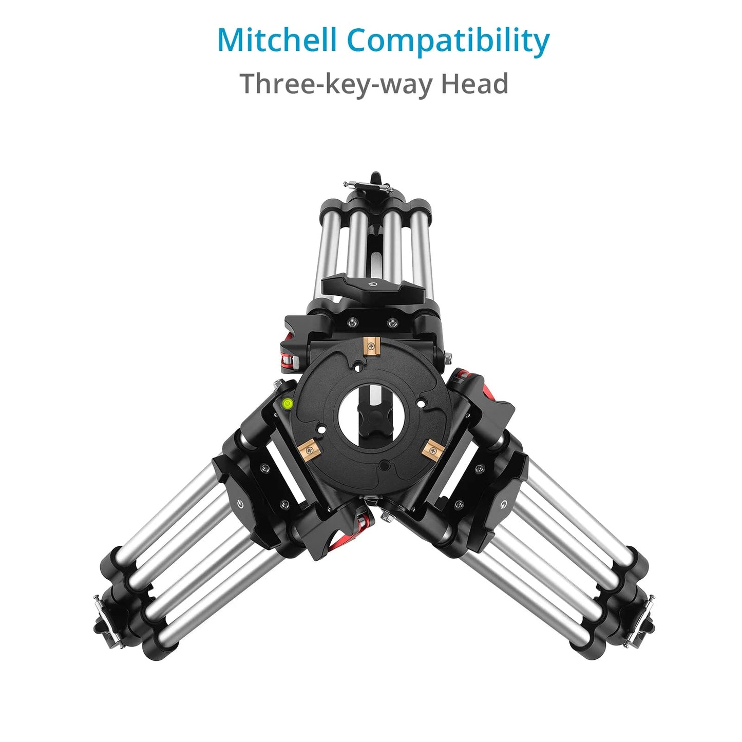 Trípode PROAIM HD de Alta Resistencia Mitchell Negro con Esparcidor de Aluminio para Cámara de Bebé