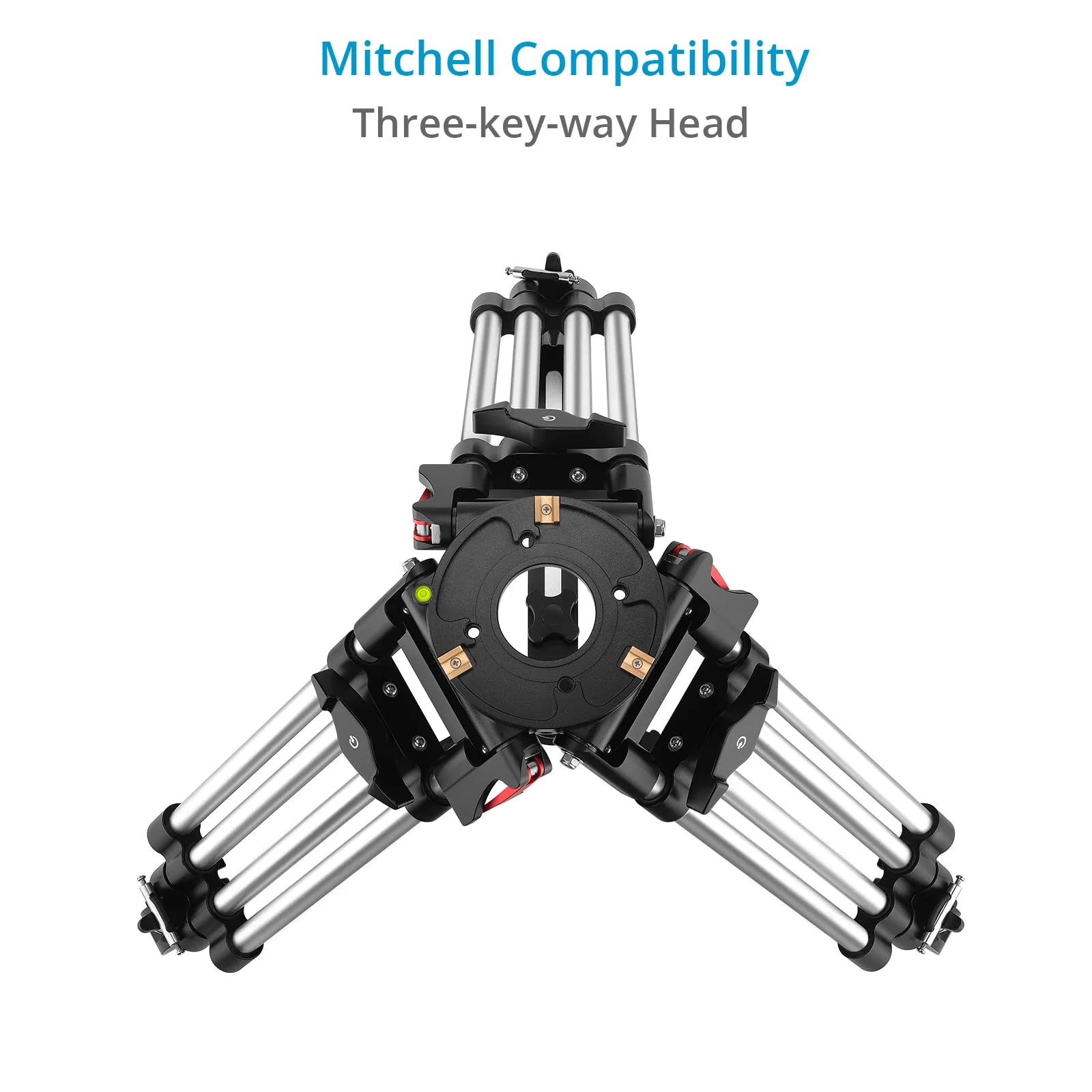 Trípode PROAIM HD de Alta Resistencia Mitchell Negro con Esparcidor de Aluminio para Cámara de Bebé