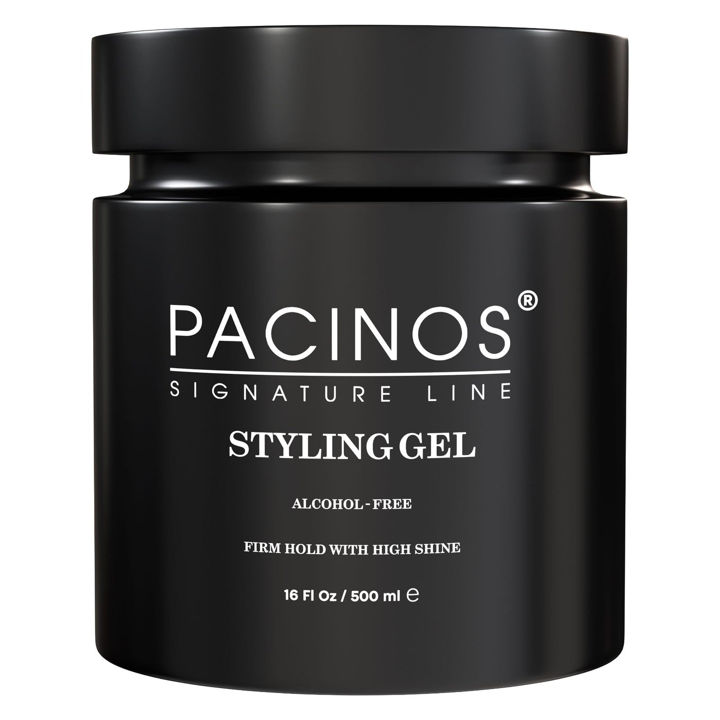 Pacinos Hair Gel for Men - Firm Hold with Flexible Styling - High Shine Wet Look Finish - Easy to Rinse Water Based Formula - No Flakes - Suits All Hair Types - Style Stays in Place All Day - 16 oz