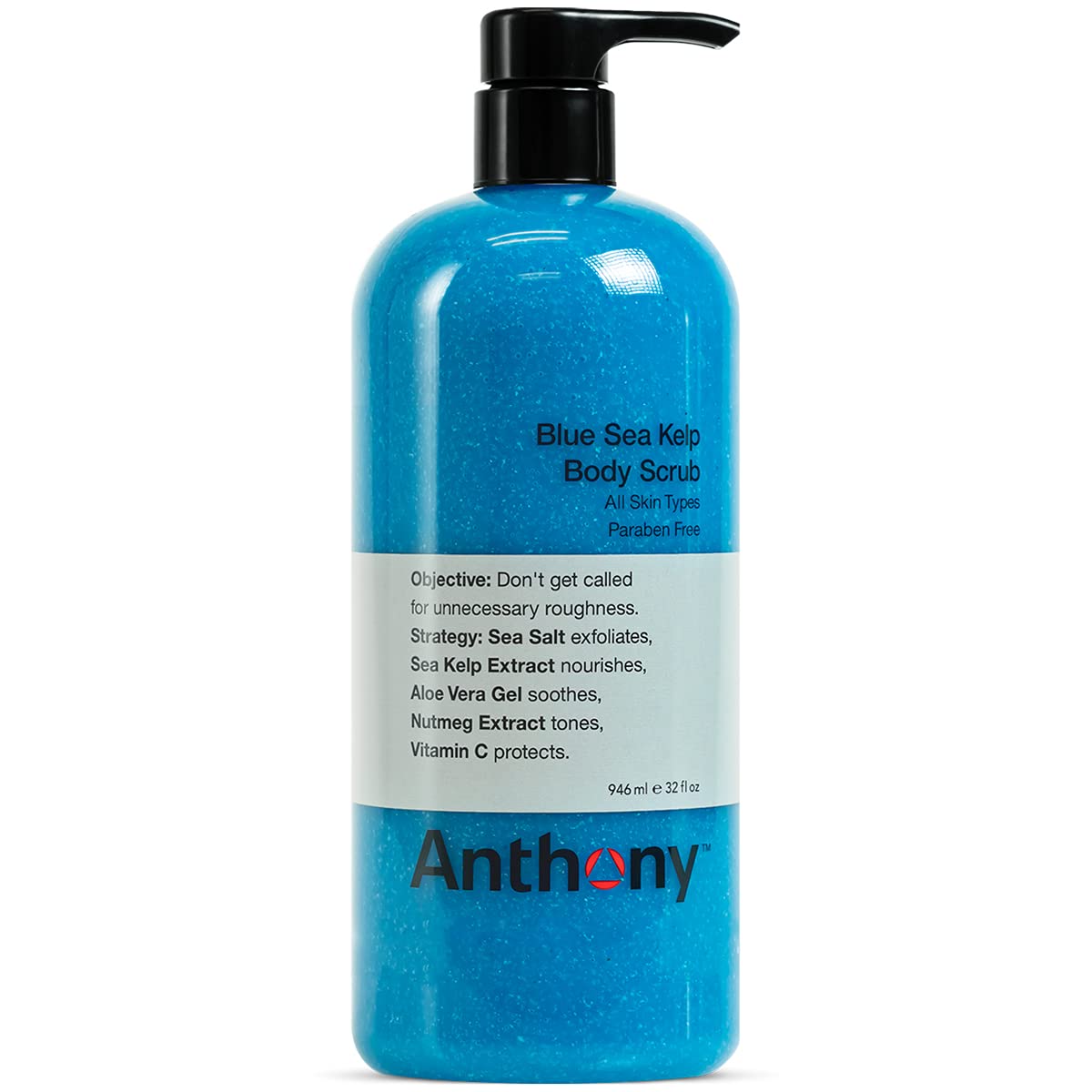 Exfoliante Corporal Anthony Azul Blue Sea Kelp para una Piel Suave y Rejuvenecida