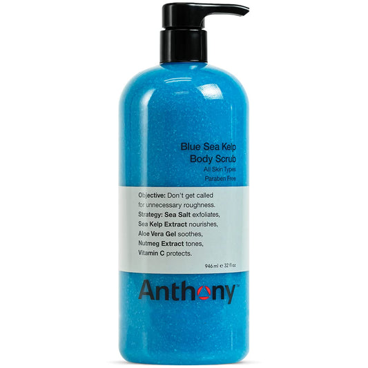 Exfoliante Corporal Anthony Azul Blue Sea Kelp para una Piel Suave y Rejuvenecida