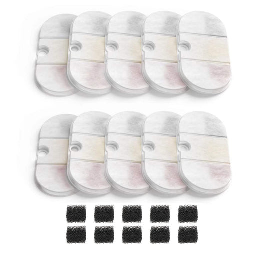 Paquete de 10 Filtros de Reemplazo Samnija Compatibles con Dispensador de Agua PETLIBRO 77 oz/2.1L para Perros