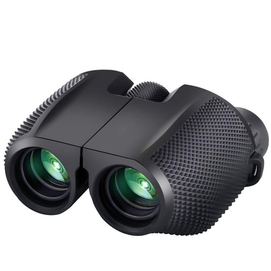 Binoculares Timotech Prisma 10x25 Zoom BAK4 Negro con Enfoque Ajustable para Hombre