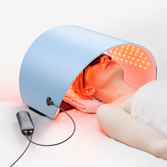 Hello Face Mascarilla LED Terapia Luz Roja FDA Cleared para Rostro y Cuello, 4 Modos Infrarroja Terapia y Rpara las arrugas y el acné, Dispositivo PDT Photons Dispositivo Facial