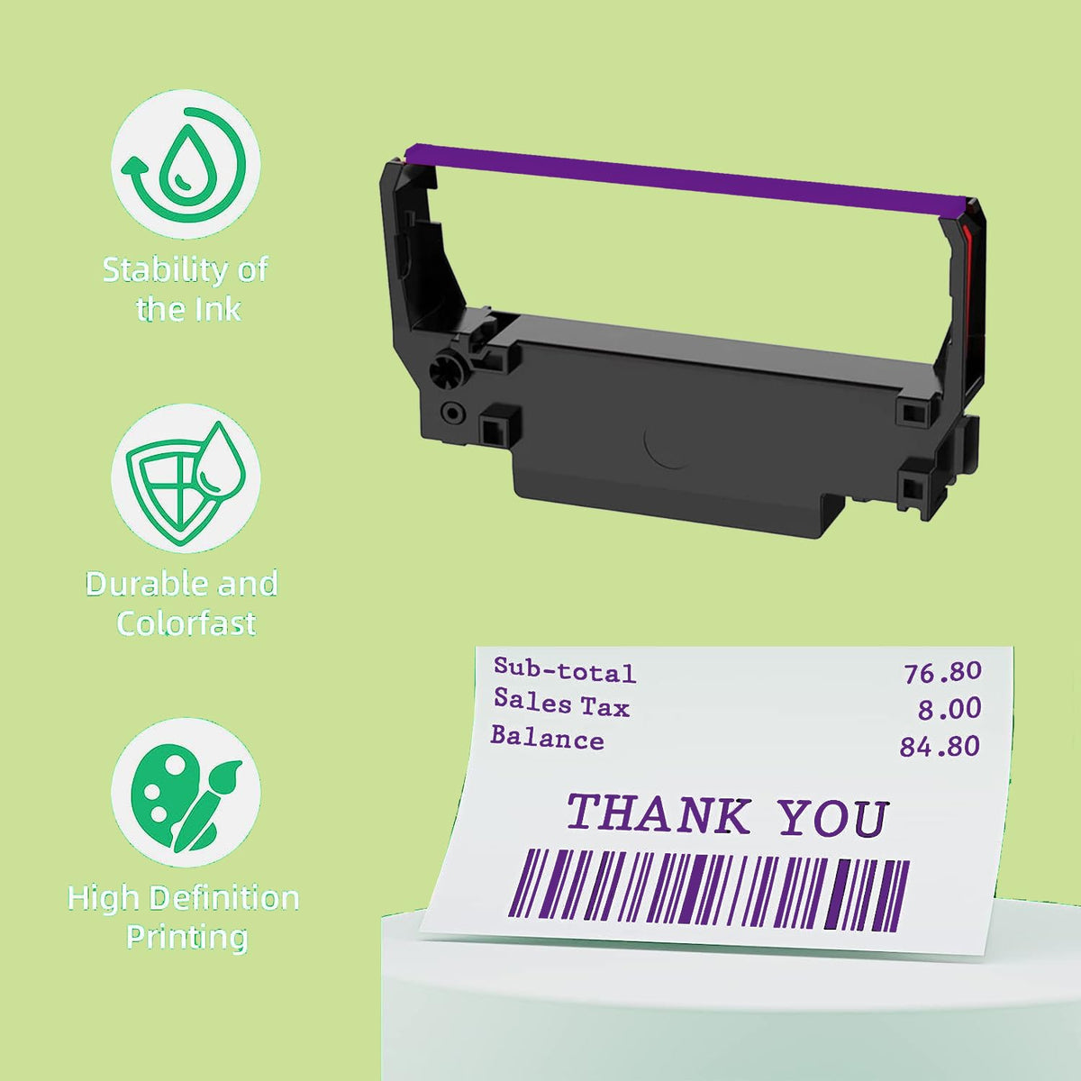 Cinta Compatible ColorPrint Púrpura Pack de 18 para Impresoras Epson ERC-30 34 38