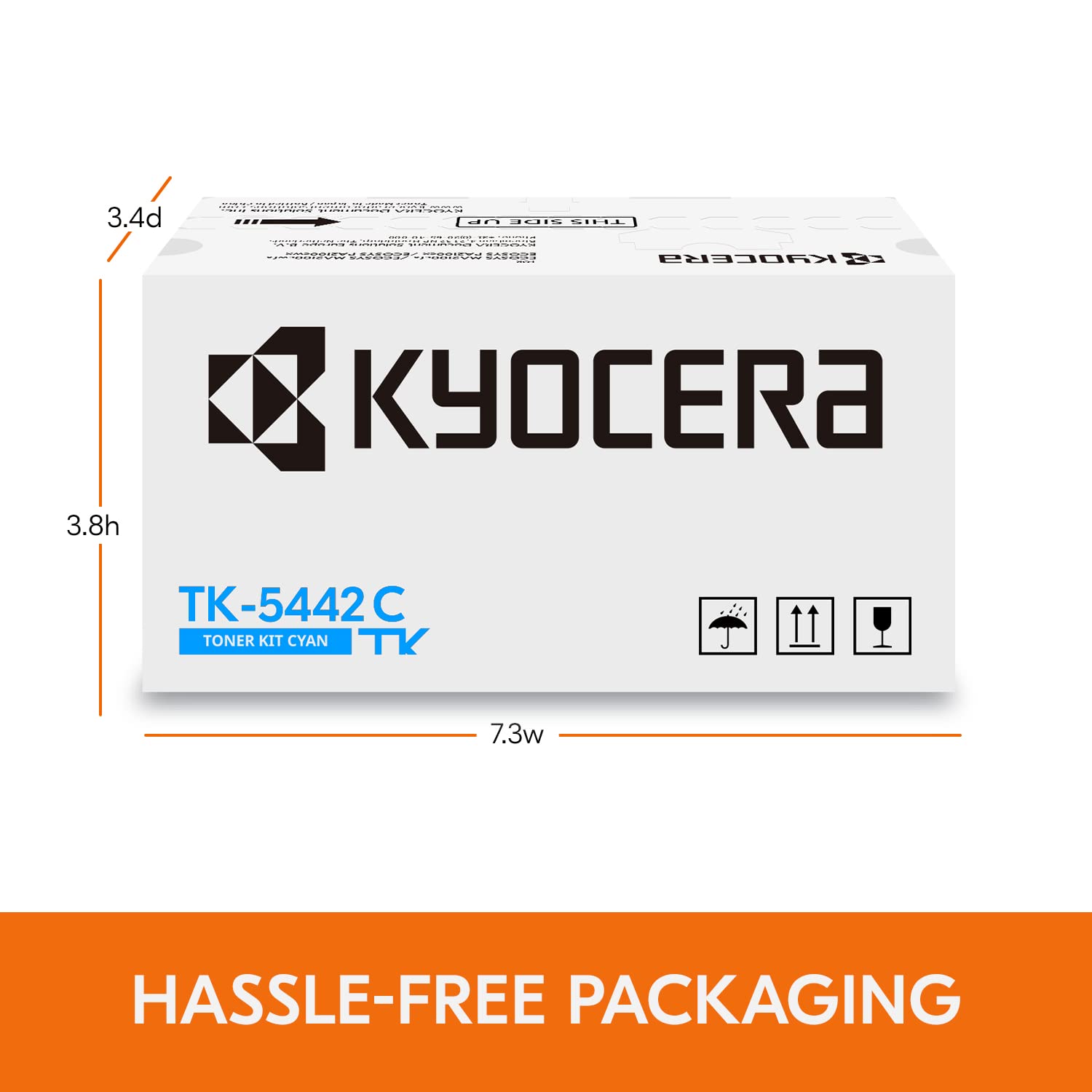 Kyocera TK-5442C Cartucho de tóner Cian, Funciona con impresoras láser ECOSYS MA2100cwfx y PA2100cwx, Original (1T0C0ACUS0)