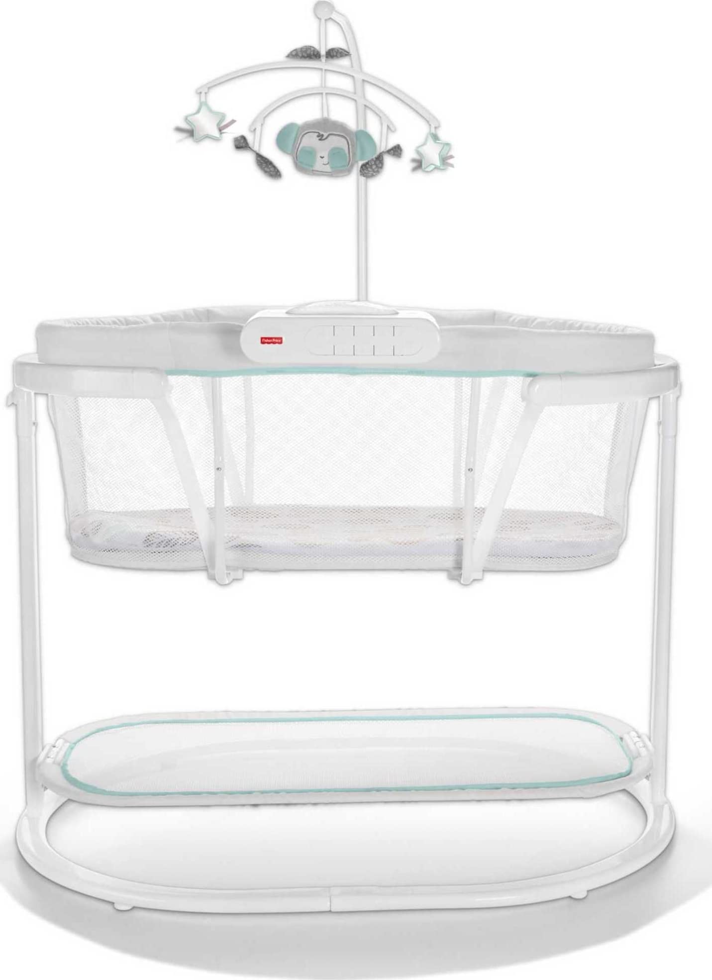 Fisher-Price - Moisés de noche para bebé con movimientos calmantes y luces para recién nacidos de más de 0 meses, Sweet Snugamonkey