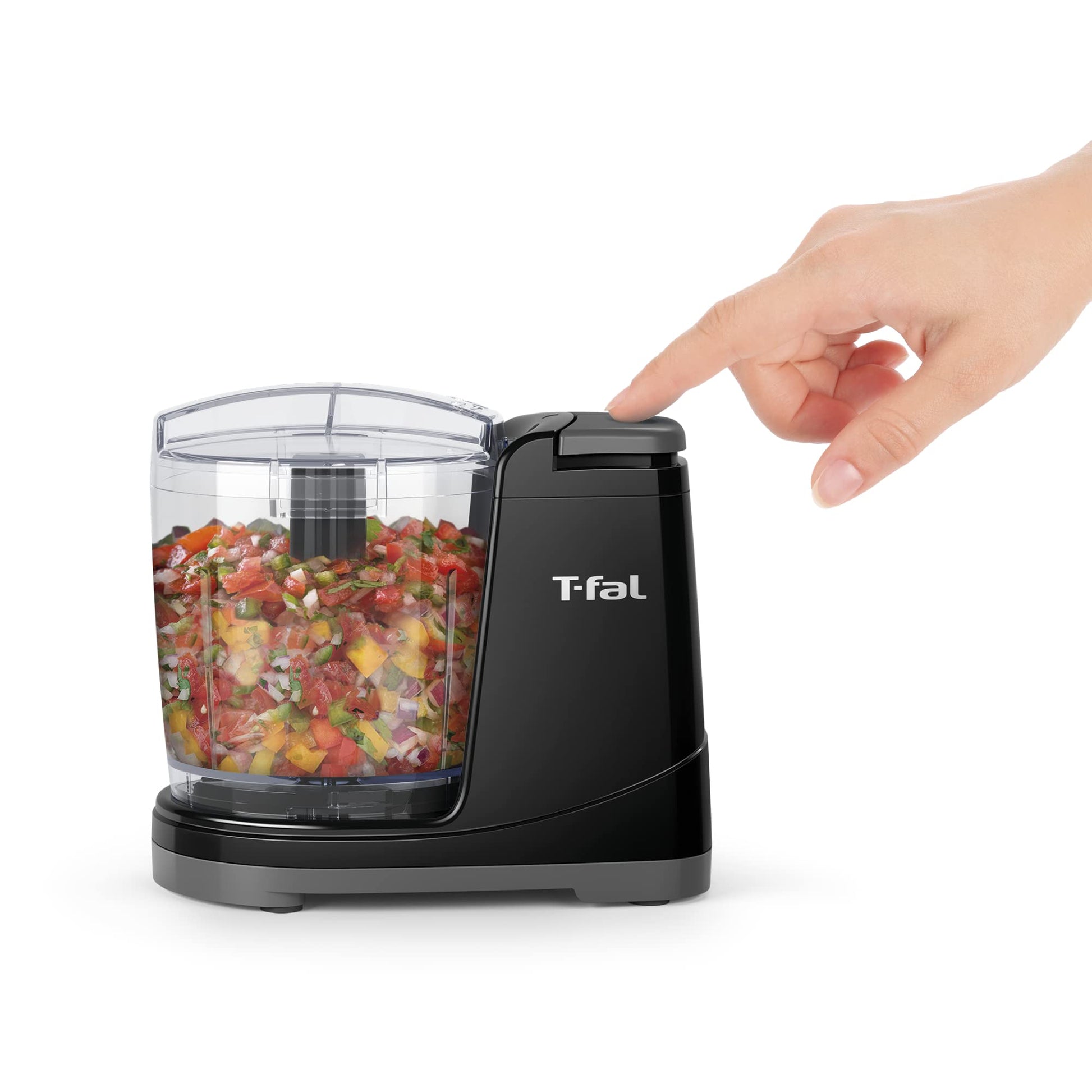 Procesador de Alimentos T-fal Negro Max Chopper con Dos Velocidades y Capacidad de 700 ml