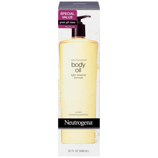 Neutrogena Body Oil, Light Sesame Formula, 32 Ounce