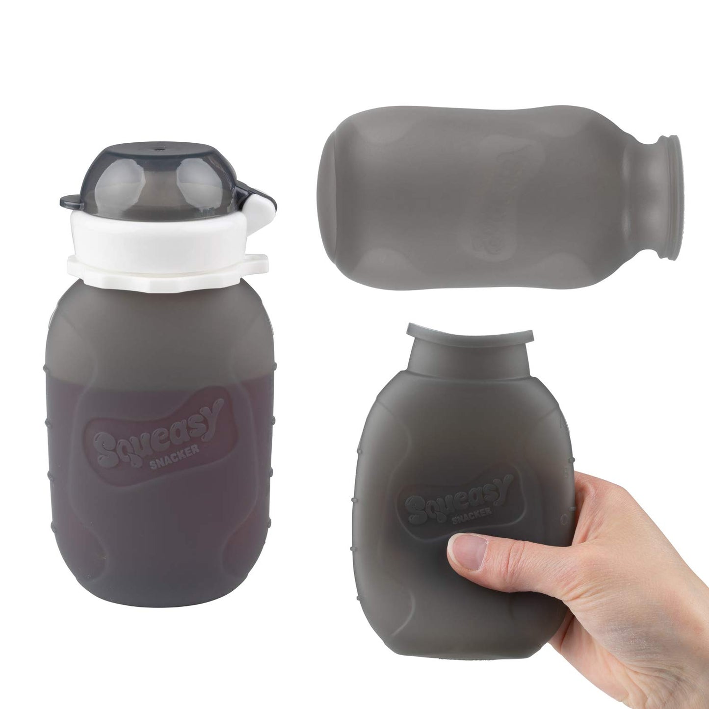 Reutilizable bolsa de comida para bebé + apretar, portátil, rellenable contenedor de alimentos para bebé, almacenamiento + ideal para batidos y aperitivos + 100% silicona de grado alimenticio - api