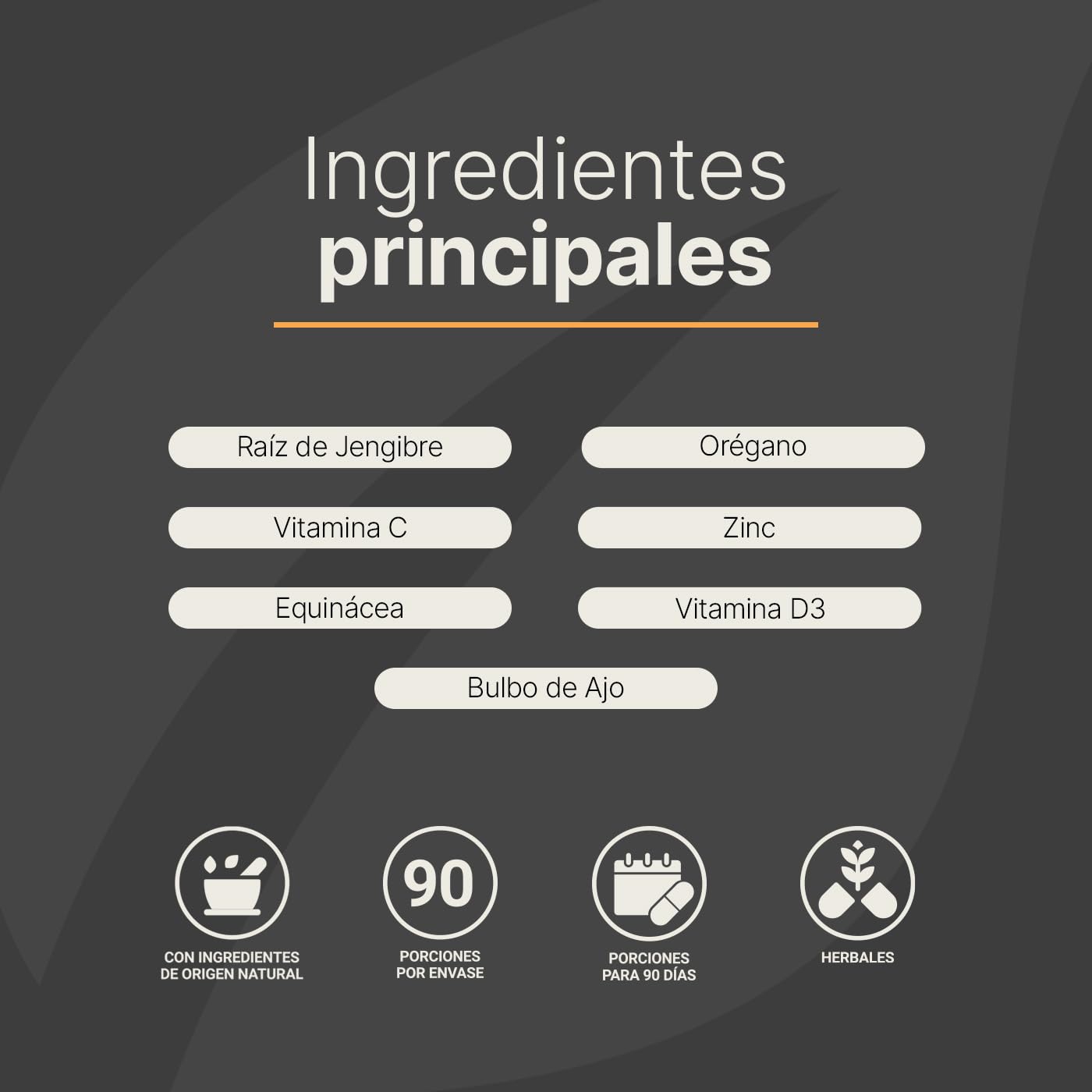 Immun Blend | 180 Cápsulas 1000 mg por porción | Jengibre, Vitamina C, D3, Zinc, Equinácea, Orégano y Ajo. Ingredientes naturales. Immun Blend B Life.