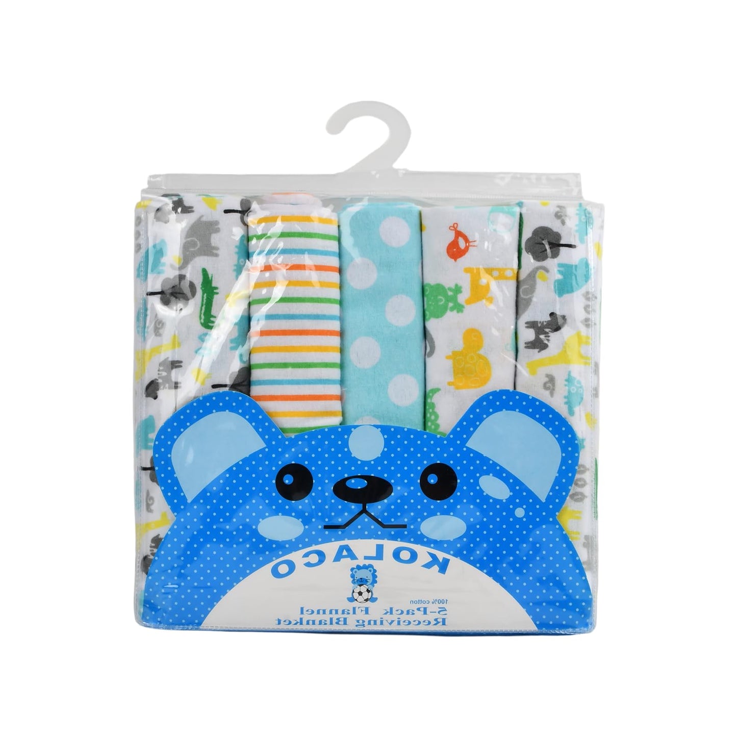 Flannel 5 Piece Receiving Blankets- 100% Lujo Algodón Orgánico Cobija Envolvente para Niños y Niñas Suave Tejido Cálido Acogedor Coche Cuna Recién Nacidos Bebés Niños Pequeños