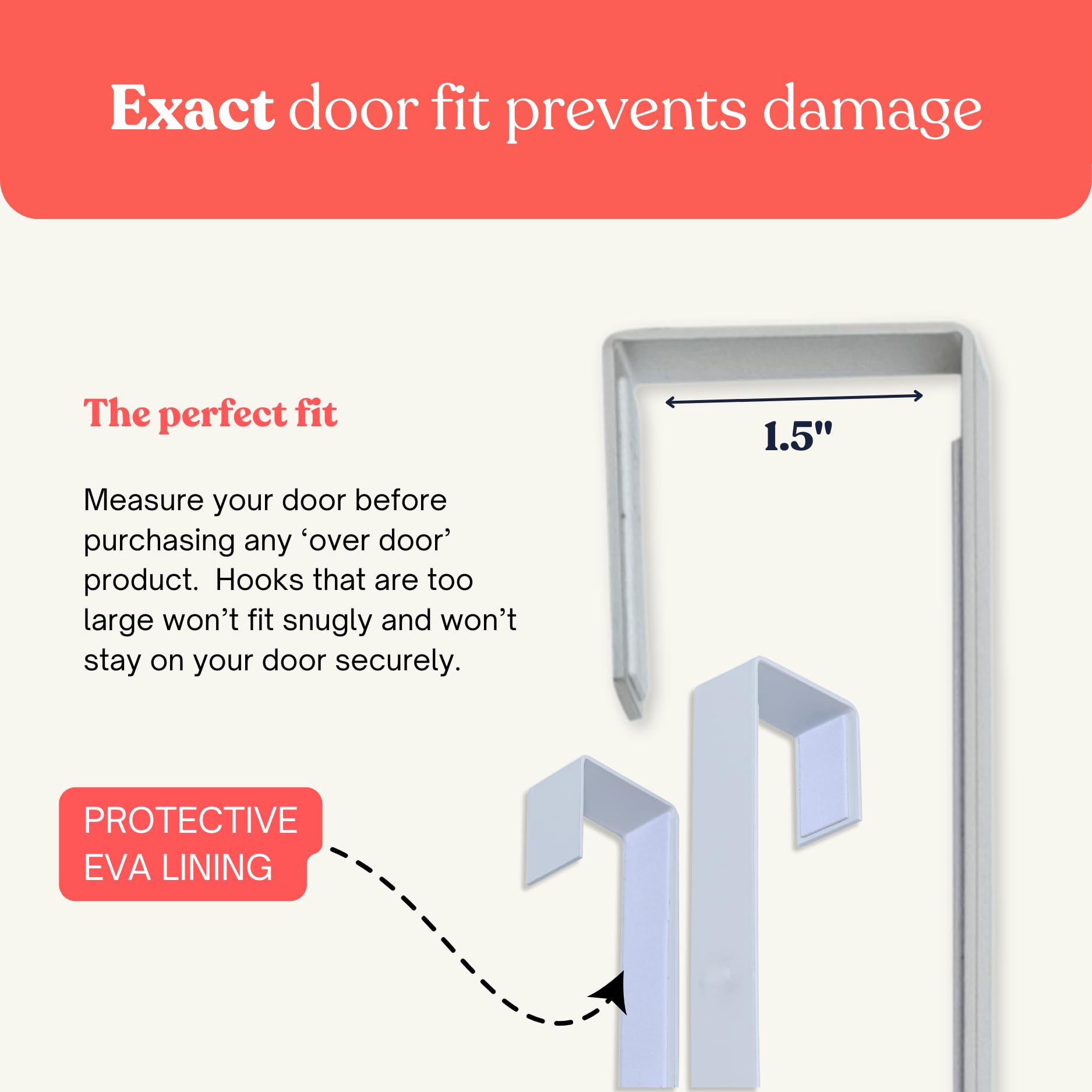 Juego de Colgador de Espejo Ajustable con Acolchado Protector de 14.5 Pulgadas para Puerta