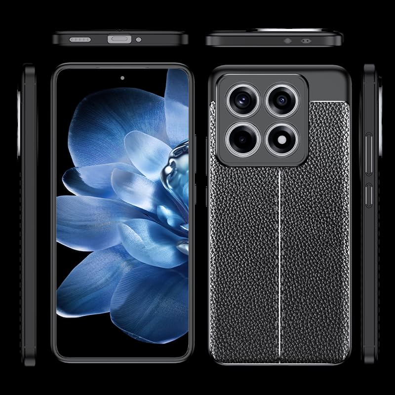 DABUNA Funda para Xiaomi 14T Case Uso Rudo Protector de Cámara Duradero Suave Antihuellas Protector Cover (Negro)