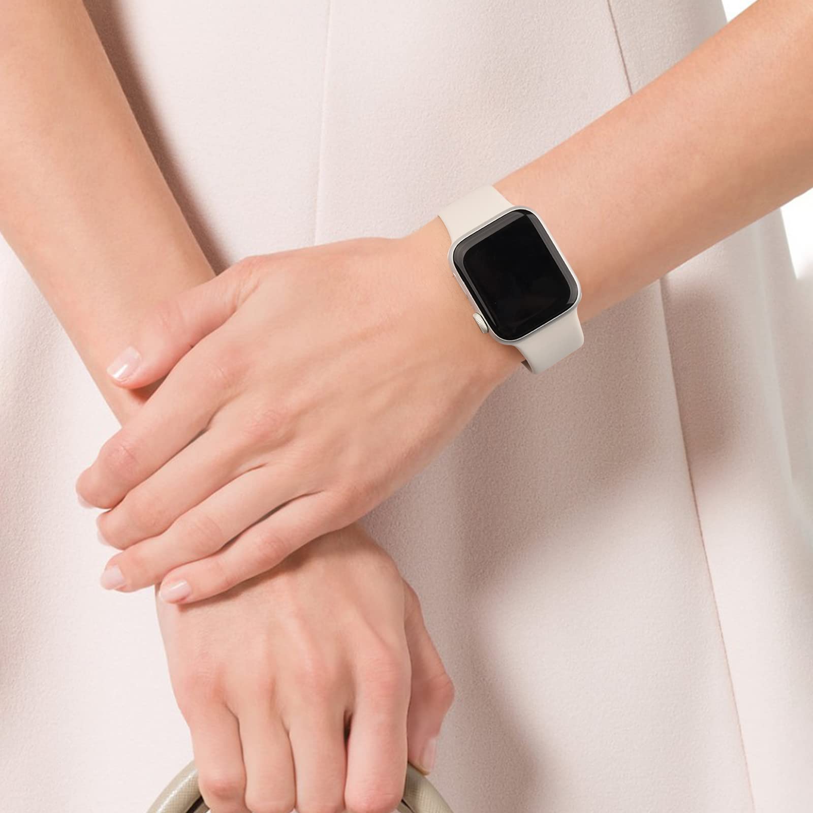 Paquete de Bandas de Silicona Líquida para Apple Watch 42mm Rojas para Mujeres y Hombres