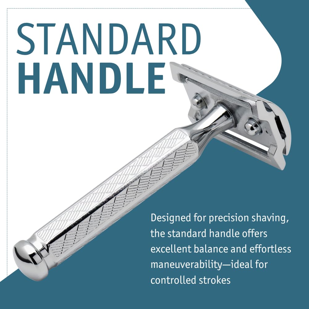 Merkur 3-Piece Double Edge Safety Razor, Chrome-Plated 42001, 0.2 Lb.