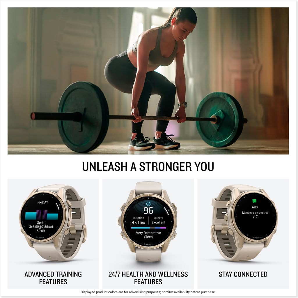 Reloj Garmin Fenix 8 Zafiro Amoled Soft Gold 43 mm