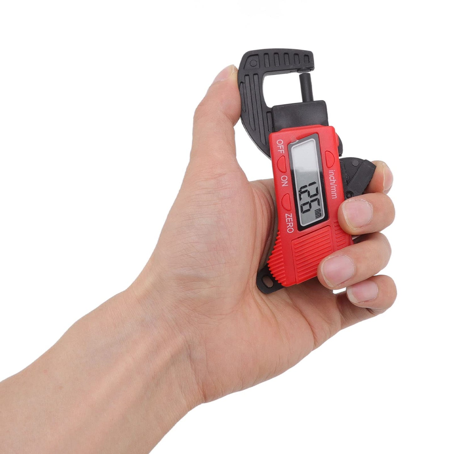 Medidor de Espesor Digital Mini Electrónico Rango 0-12,7 Mm Resolución 0,01 Mm para Documento de Papel y Alambre