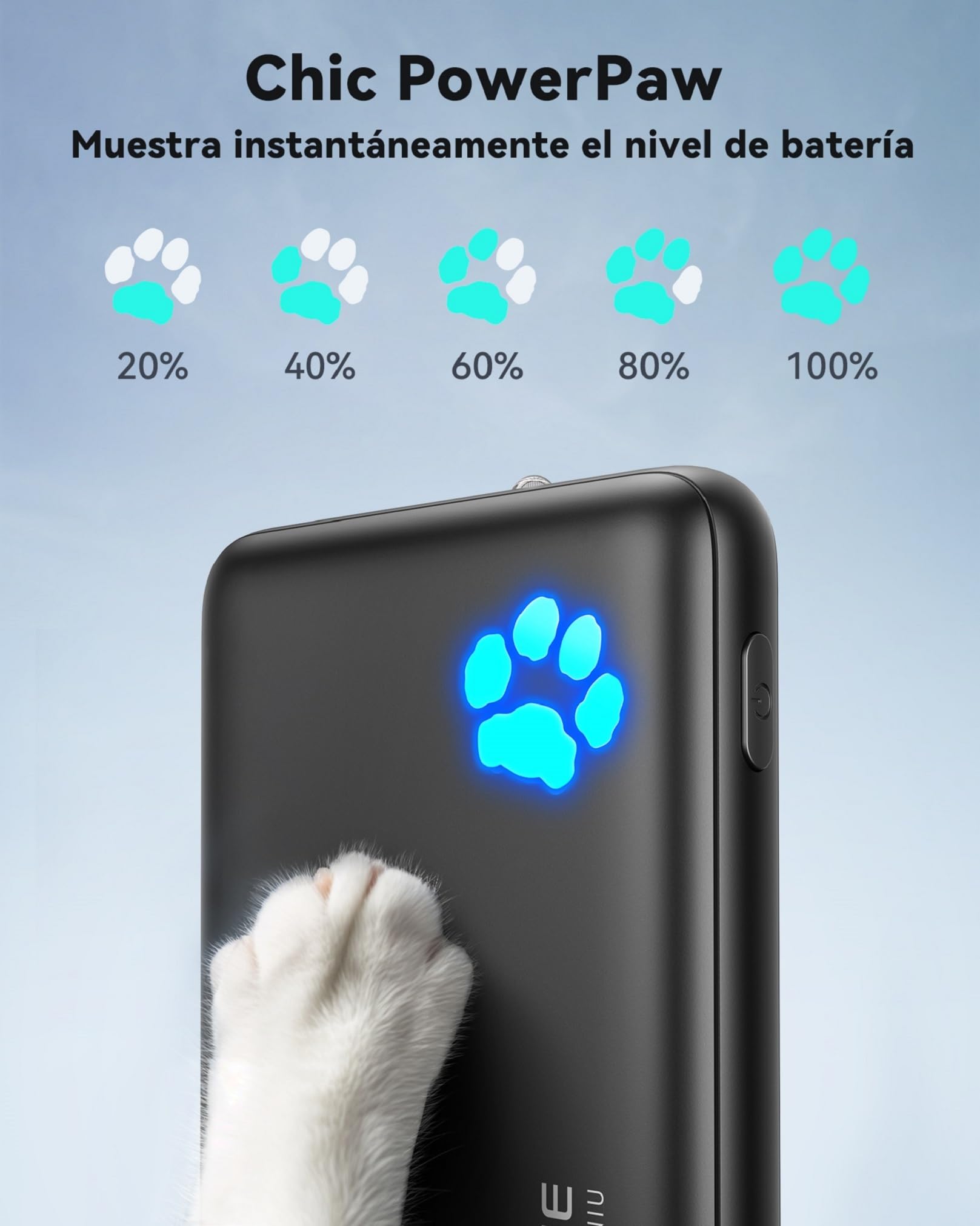 INIU Power Bank, Slimmest 22,5W PD de Alta Velocidad 10000mAh Bateria Externa, USB C Input & Output Bateria Portatil con Linterna para iPhone 16 15 14 13 12 11 X Pro Samsung S22 S21 S20 iPad Airpods