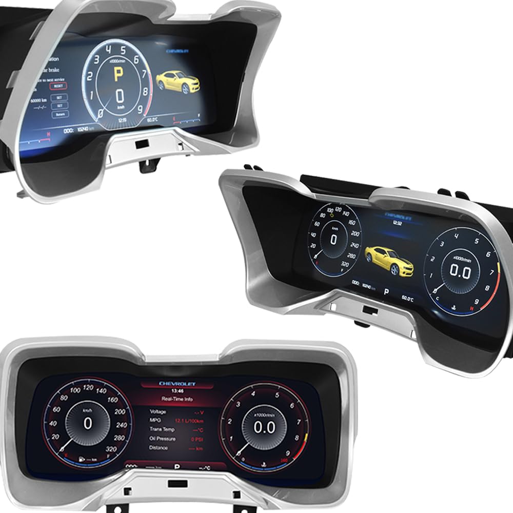 Módulo Digital Xuenav Chevrolet Camaro SS 2010-2015 Pantalla LCD Reemplazo Tablero Linux Instrumento Velocímetro
