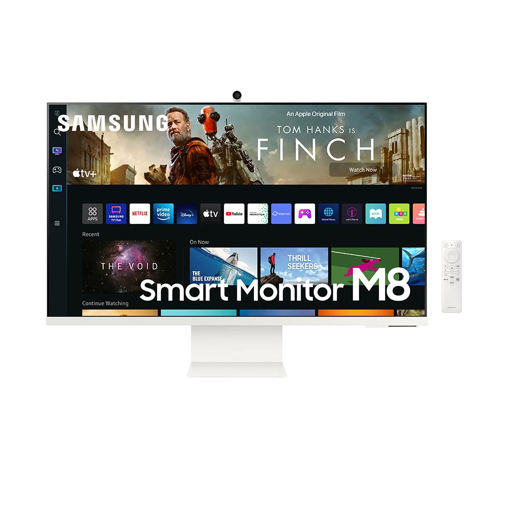 Monitor Samsung UHD HDR 32 Pulgadas con Cámara Slimfit, Acceso Inalámbrico a PC, Alexa Integrada y TV Streaming