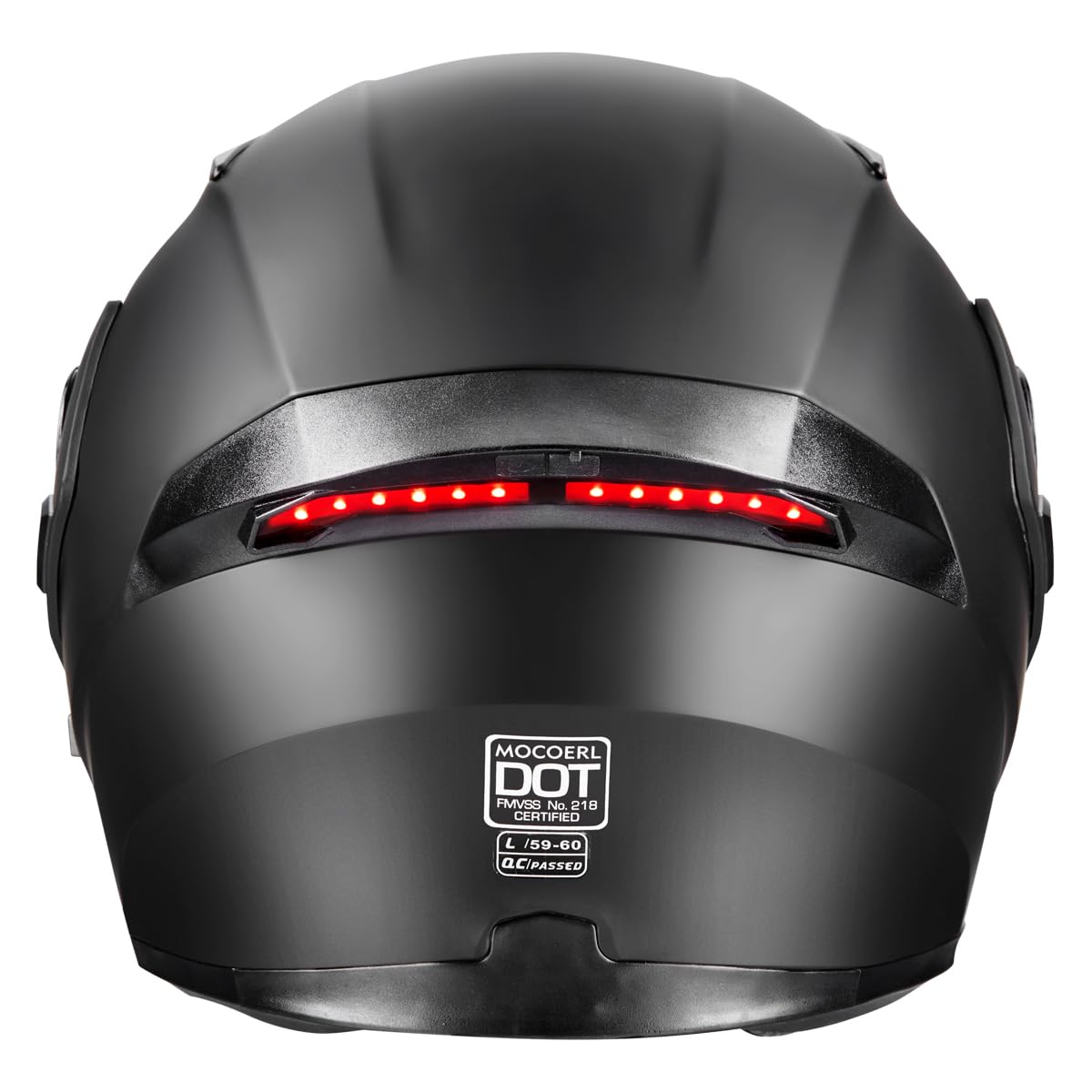 MOCOERL Casco Modular, Casco Integral Abatible para Motocicleta, Cascos para con Doble Visera, Luz Led, Aprobado por Dot para Hombres 169 (XL)