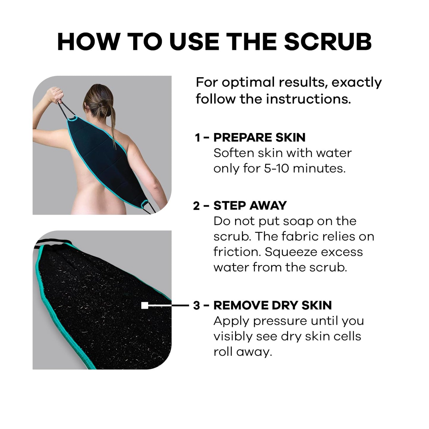 Dermasuri exfoliante profundo de la espalda exfoliante sin productos químicos exfoliación de la espalda exfoliante
