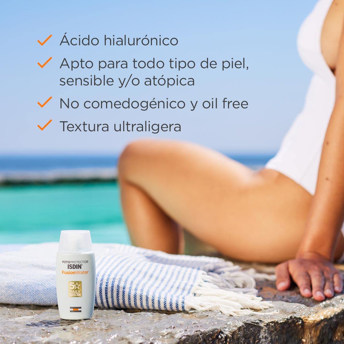 Isdinceutics Contorno de ojos K-Ox Eyes 15Ml + Fotoprotector Fusion Water SPF 50, Protector Solar Facial de fase acuosa para uso diario, Textura ultra ligera, 50 ml