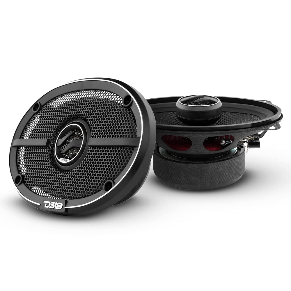 DS18 ZXI-464 Elite - Altavoces coaxiales de Audio para Coche de 2 vías con Cono Kevlar 120 vatios 4 ohmios (2 Altavoces)