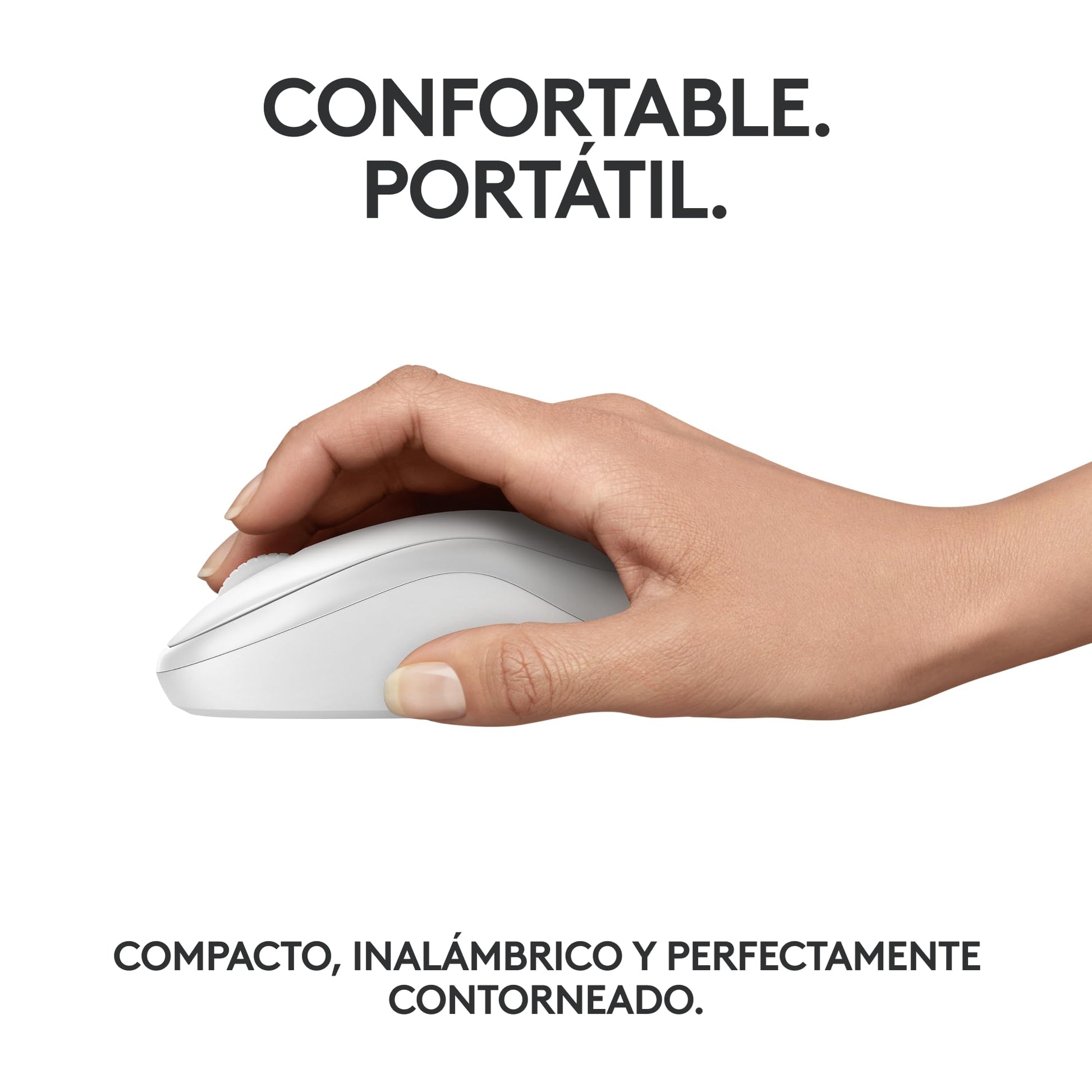 Logitech Mouse Bluetooth silencioso M240, inalámbrico, Compacto, portátil, Seguimiento Suave, batería 18 Meses, Windows, macOS, ChromeOS, Compatible con PC, Mac, laptops, Tablets - Blanco