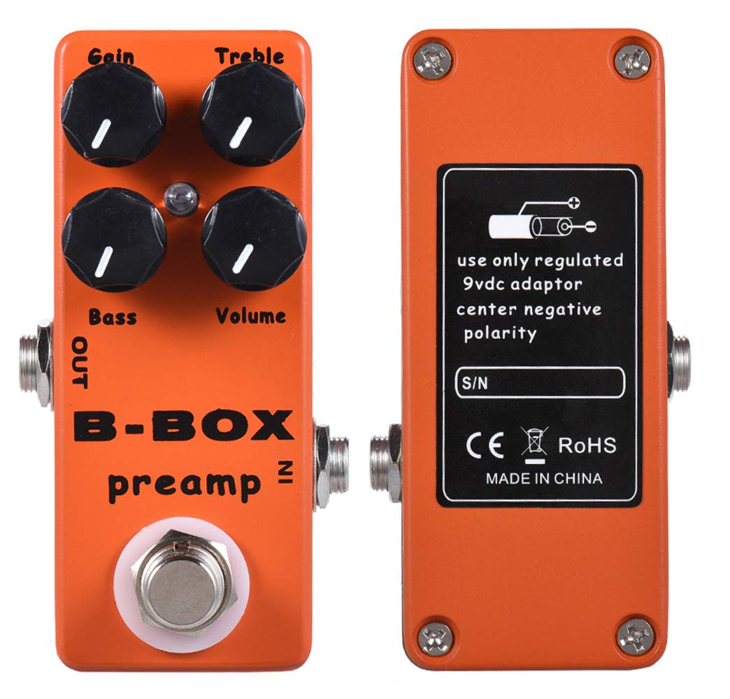 Pedal de Preamplificador de Guitarra Eléctrica YMuze Moskyaudio Mini B-Box sobremarcha